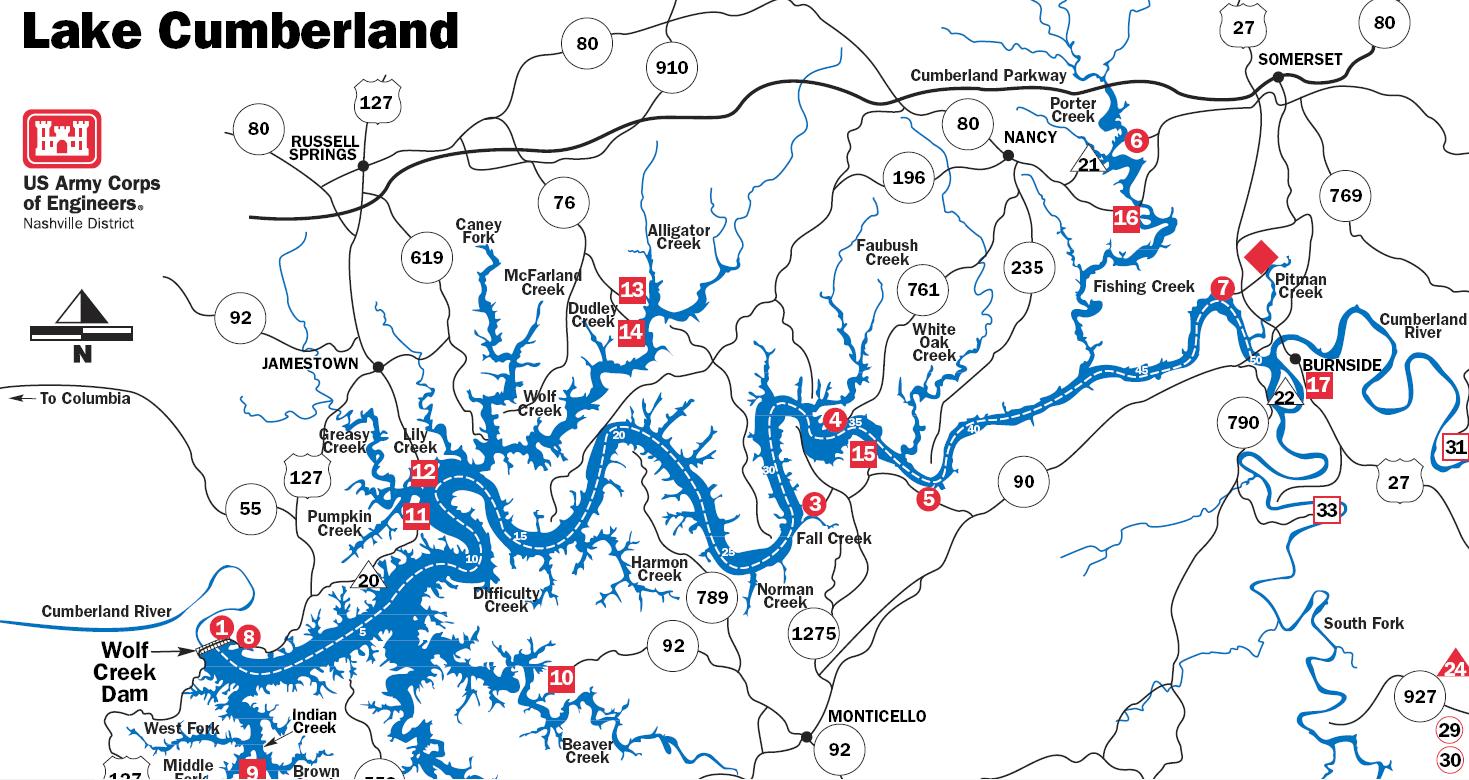 Lake Cumberland Map